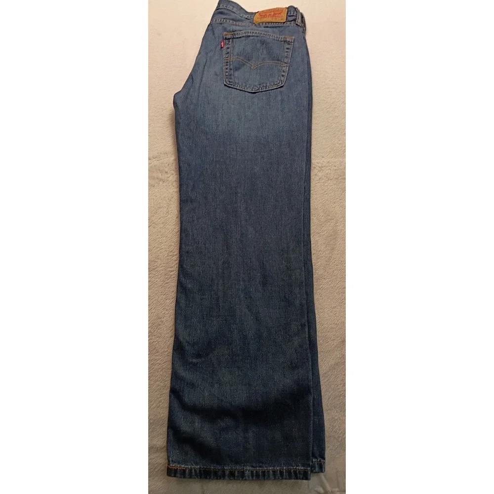 Levis 514 Straight Fit Men's Blue Denim Jeans 36x30 Medium Wash Casual Wear